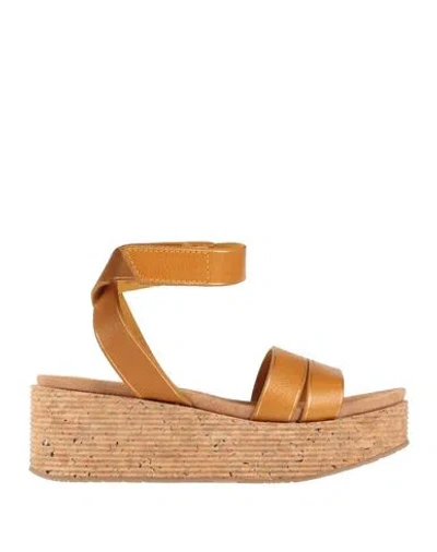 Pedro Garcia Pedro García Woman Sandals Mustard Size 6 Leather In Yellow