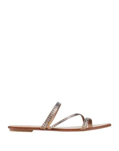 Pedro Garcia Pedro García Woman Sandals Sand Size 7.5 Viscose In Beige