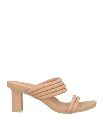 Pedro Garcia Pedro García Woman Sandals Sand Size 8 Leather In Beige