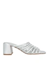 Pedro Garcia Pedro García Woman Sandals Silver Size 8 Lambskin