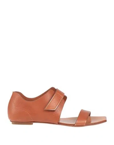 Pedro Garcia Pedro García Woman Sandals Tan Size 8 Cowhide In Brown