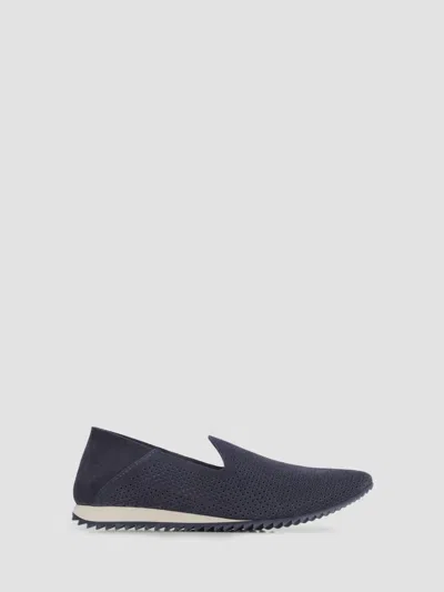 Pedro Garcia Cristiane Perforated Suede Loafers In Blue