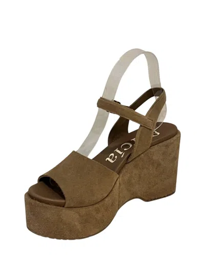 Pedro Garcia Women's Danila Old Hollywood Wedge In Fango Castoro In Multi