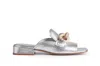 Pedro Garcia Enna Slide Sandal In Silver