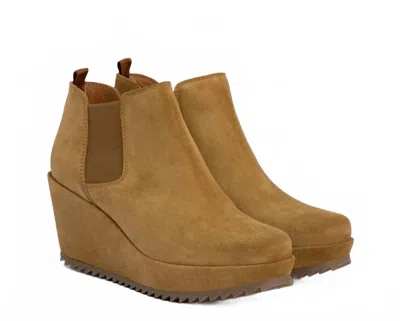 Pedro Garcia Women's Feike Chelsea Wedge Boot In Alpaca Velour In Brown