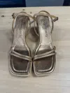 Pedro Garcia Women Idun Sandal In Tan Soft Kid + Foil In Multi