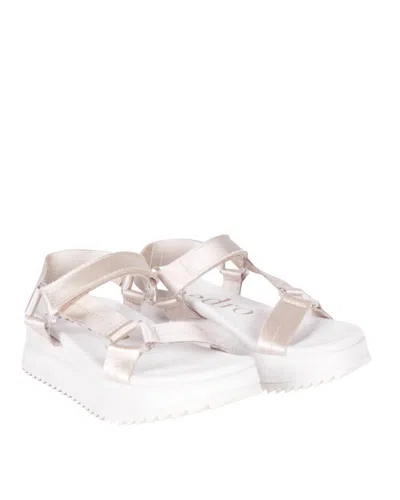 Pedro Garcia Women's Mar Platform In Frappe Satin In White