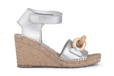 Pedro Garcia Women's Obelia Wedge In Silver/natural