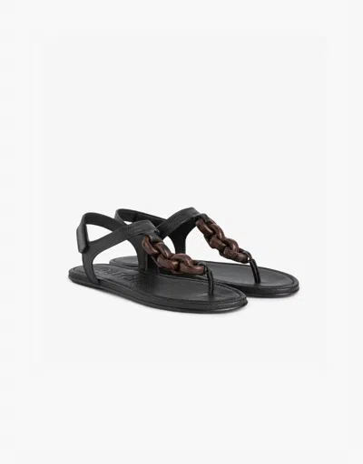 Pedro Garcia Women's Paris Sandals In Black Petitgrain In Multi