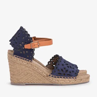 Pedro Garcia Women's Sorito Wedge Sandal In Navy In Blue