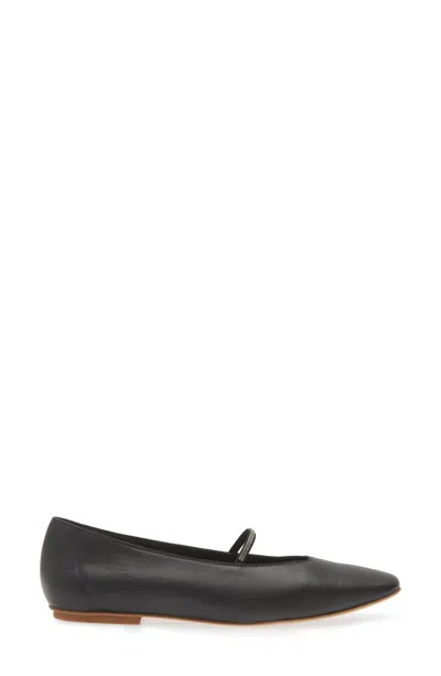 Pedro Garcia Women's Tila Crystal Strap Leather Ballerina Flat In Black