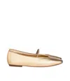Pedro Garcia Tila Metallic Crystal-strap Ballerina Flats In Gold