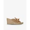 Pedro Garcia Oliveta Wedge Sandal In Multi