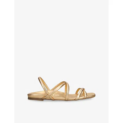 Pedro Garcia Womens  Biddy Leather Sandals In Gold