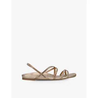 Pedro Garcia Womens Pale Pink Bera Crystal-embellishment Leather Sandals Eur 38/5 Uk