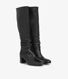 Pedro Garcia Xantia Tall Midi Slouch Leather Boots In Black In Black