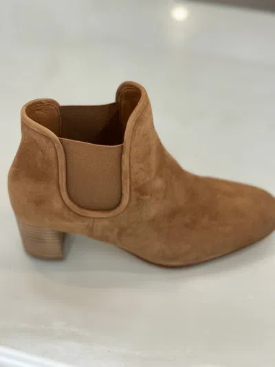 Pedro Garcia Xiane Suede Chelsea Ankle Boot In Biscuit In Brown