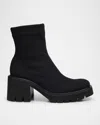 Pedro Garcia Zilia Stretch Nylon Ankle Booties In Black