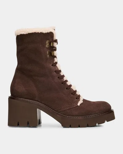 Pedro Garcia Zineta 65mm Shearling-lined Leather Boots In Multi