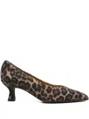 Pedro Miralles 60mm Leopard-print Pointed-toe Pumps In Brown