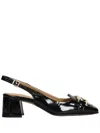 Pedro Miralles 60mm Patent Pumps In Schwarz