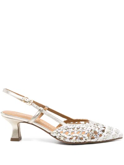 Pedro Miralles 60mm Slingback Heeled Pumps In White