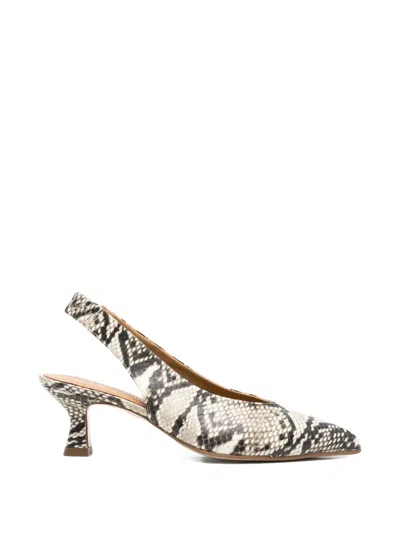 Pedro Miralles Chelva Snakeskin-effect Slingback Pumps In Animal Print