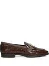 Pedro Miralles Crocodile-effect Horsebit Loafers In Brown