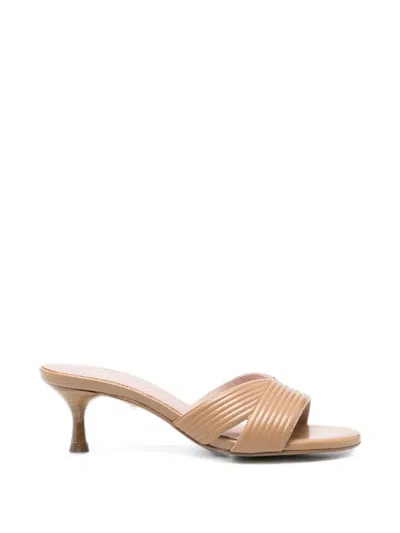 Pedro Miralles Crossover-strap Heeled Sandals In Brown
