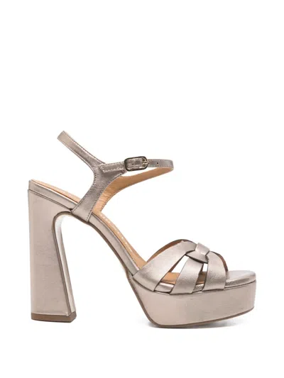 Pedro Miralles Herencia Leather Sandals In Gold