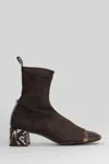 Pedro Miralles 50mm Snakeskin-panel Sock Boots In Multi