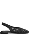 Pedro Miralles Interwoven Ballerina Shoes In Black