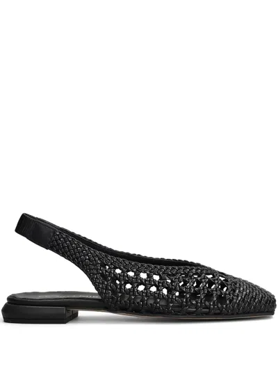 Pedro Miralles Interwoven Ballerina Shoes In Black