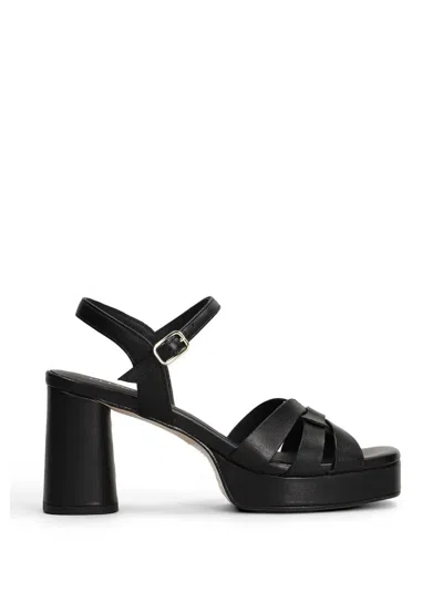 Pedro Miralles Interwoven Platform Sandals In Black