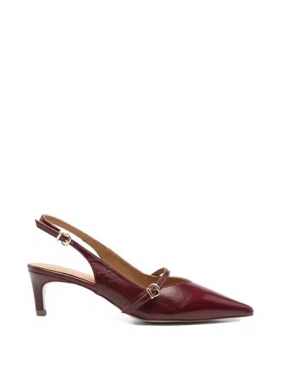 Pedro Miralles Leather Mules In Red