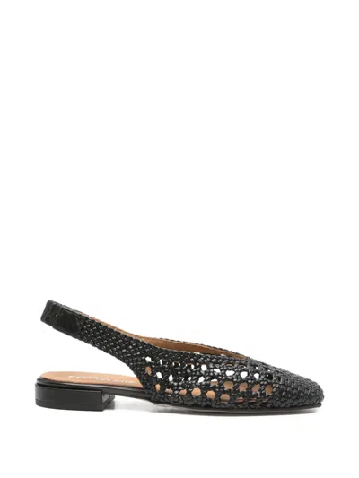 Pedro Miralles Olimpia Flat Mules In Black