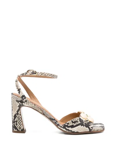 Pedro Miralles Snake-effect Embellished Sandals In Multi