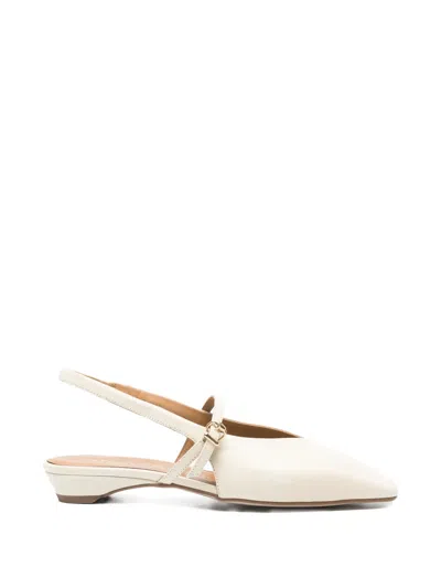 Pedro Miralles Square-toe Flat Mules In Neutral