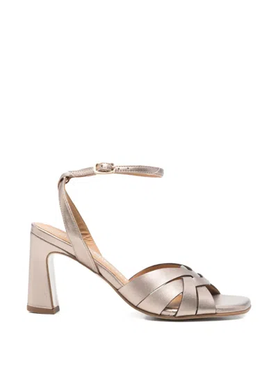 Pedro Miralles Square-toe Sandals In Gold