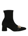Pedro Miralles Woman Ankle Boots Black Size 10 Textile Fibers