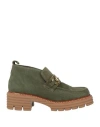 Pedro Miralles Woman Ankle Boots Military Green Size 5 Leather In Green