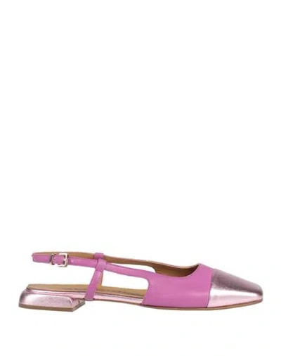 Pedro Miralles Woman Ballet Flats Mauve Size 6 Leather In Pink