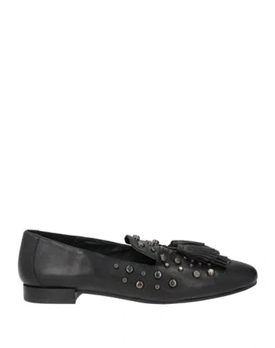Pedro Miralles Woman Loafers Black Size 11 Leather