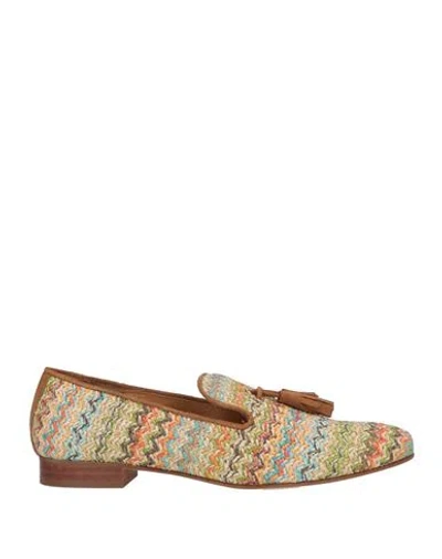Pedro Miralles Woman Loafers Cream Size 9 Textile Fibers In Multi
