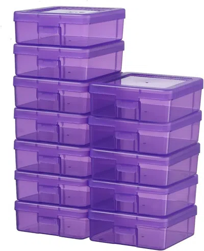 Peecaan Small Plastic Storage Containers Clear Arts & Crafts Storage Boxes & Organizers Stackable Small Cont In Purple