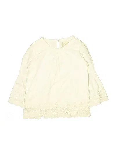 Pre-owned Peek Kids' ... 3/4 Sleeve Blouse In Ivory