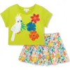 Peek Aren't You Curious Kids' Cockatoo Appliqué T-shirt & Shorts Set