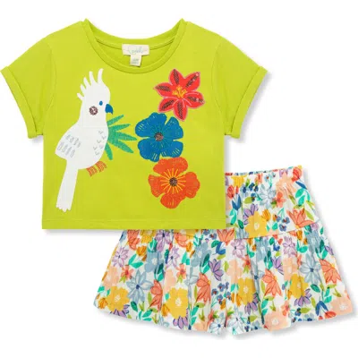 Peek Aren't You Curious Kids' Cockatoo Appliqué T-shirt & Shorts Set