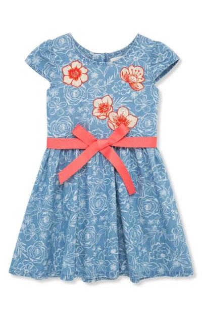 Peek Aren't You Curious Kids' Embroidered Denim Dress In Print