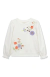 PEEK AREN'T YOU CURIOUS PEEK AREN'T YOU CURIOUS KIDS' FLORAL APPLIQUÉ SWEATSHIRT